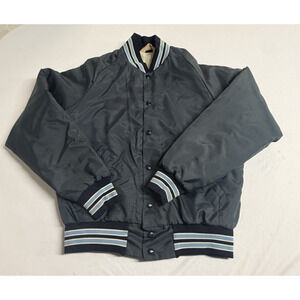 Vintage Don Alleson Athletic Navy Blue Bomber Jacket Men's M U.S. Air Force